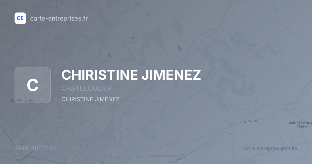 CHIRISTINE JIMENEZ — 511537151 — fiche entreprise