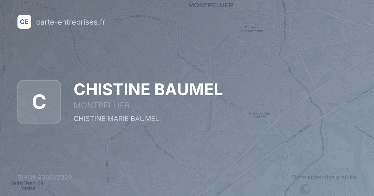CHISTINE BAUMEL — 438852329 — fiche entreprise
