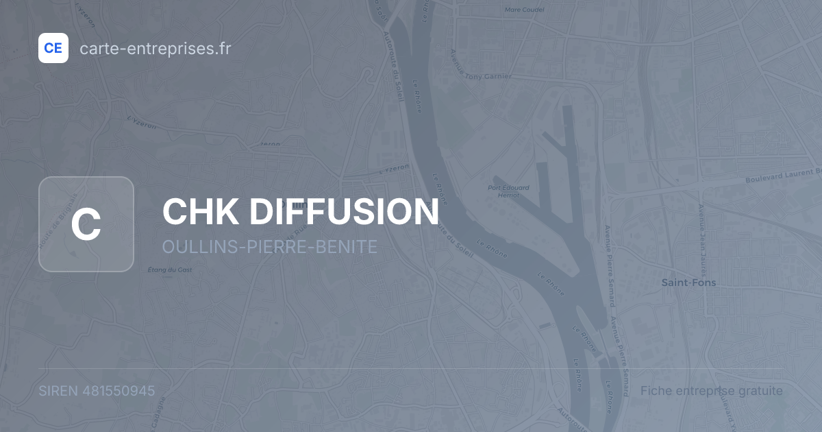 CHK DIFFUSION — 481550945 — fiche entreprise