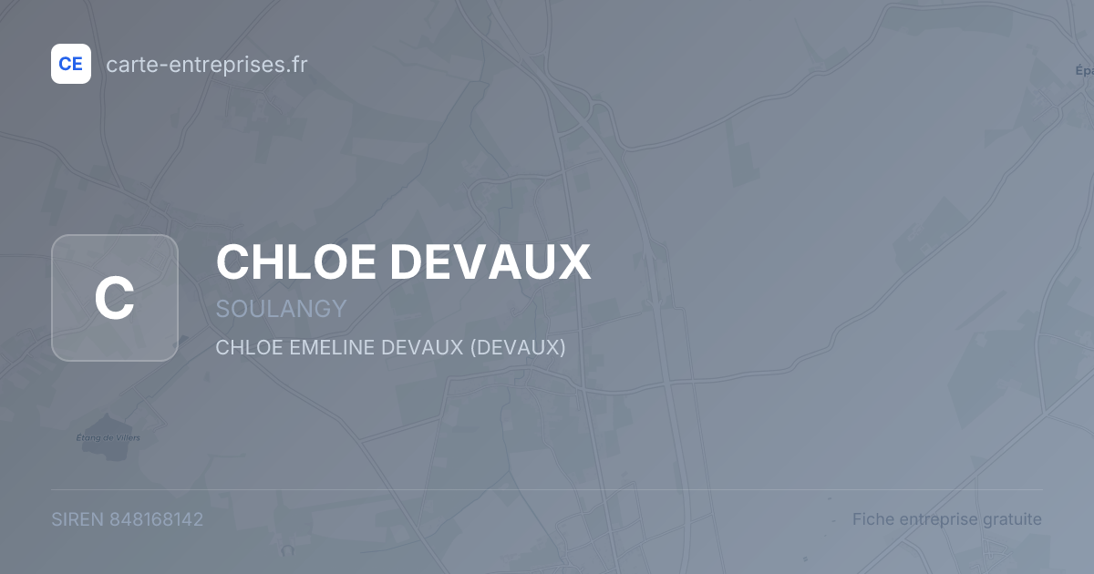 CHLOE DEVAUX — 848168142 — fiche entreprise