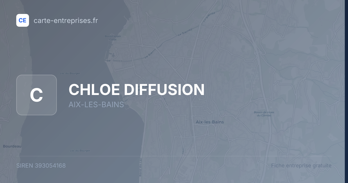 CHLOE DIFFUSION — 393054168 — fiche entreprise