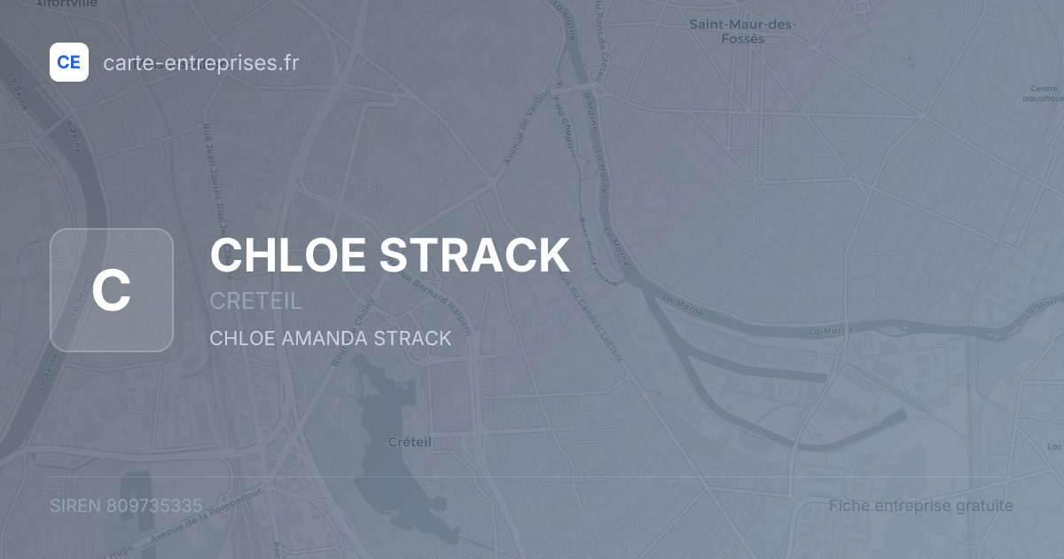 CHLOE STRACK — 809735335 — fiche entreprise