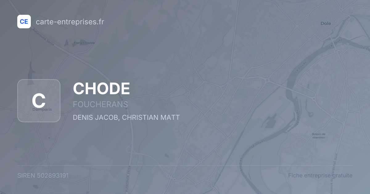 CHODE — 502893191 — fiche entreprise