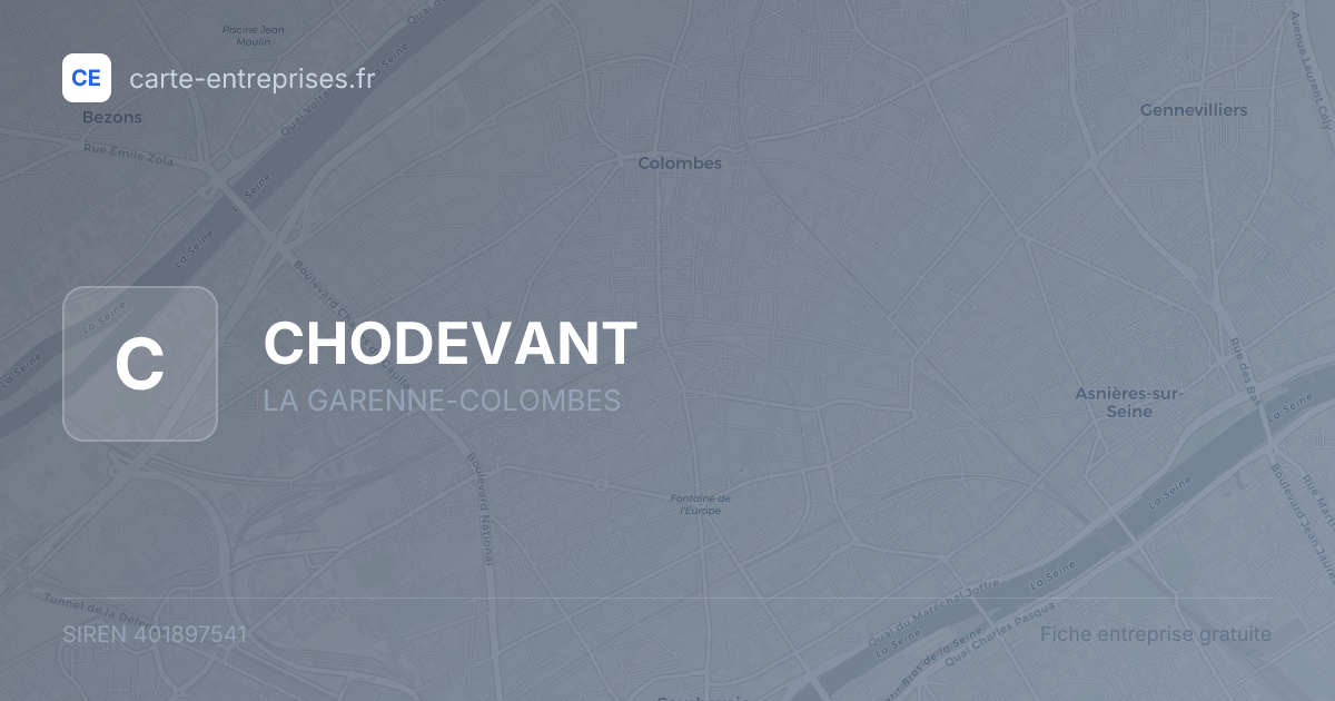 CHODEVANT — 401897541 — fiche entreprise