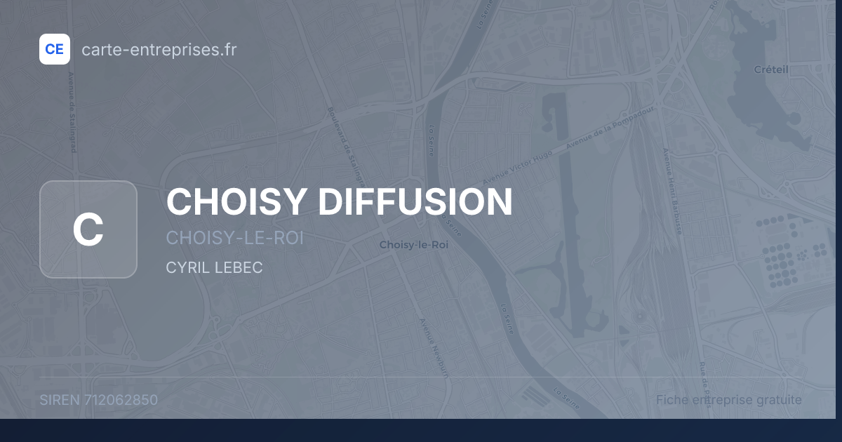 CHOISY DIFFUSION — 712062850 — fiche entreprise