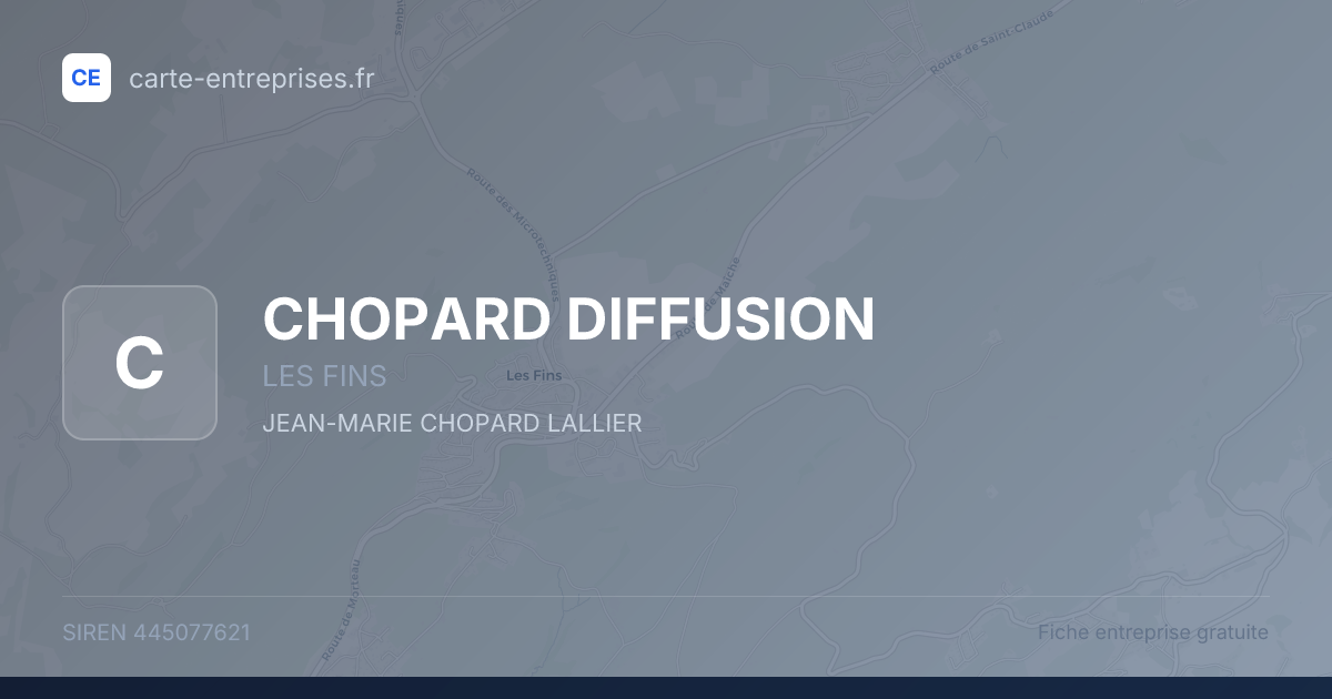 CHOPARD DIFFUSION — 445077621 — fiche entreprise