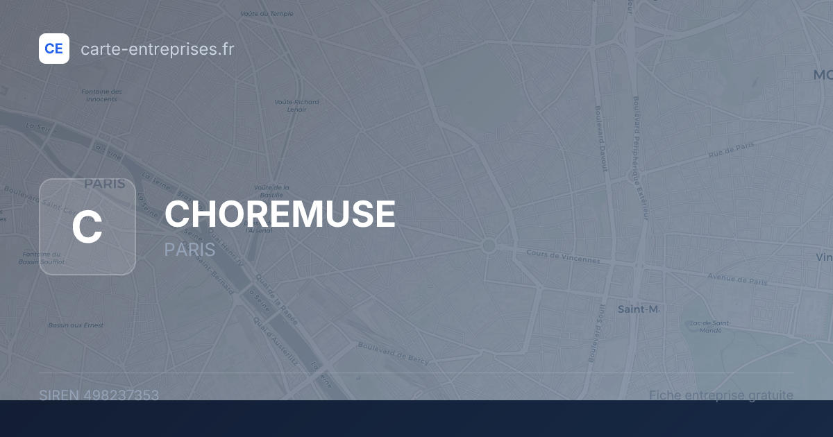 CHOREMUSE — 498237353 — fiche entreprise