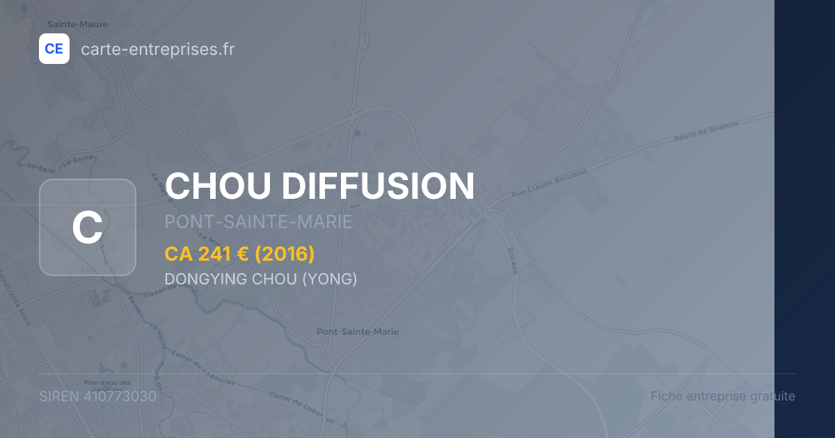 CHOU DIFFUSION — 410773030 — fiche entreprise