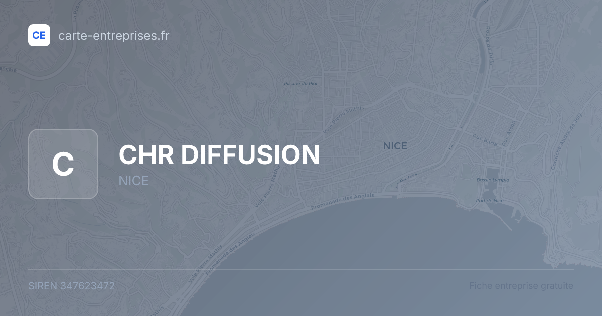 CHR DIFFUSION — 347623472 — fiche entreprise