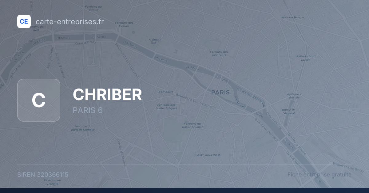 CHRIBER — 320366115 — fiche entreprise