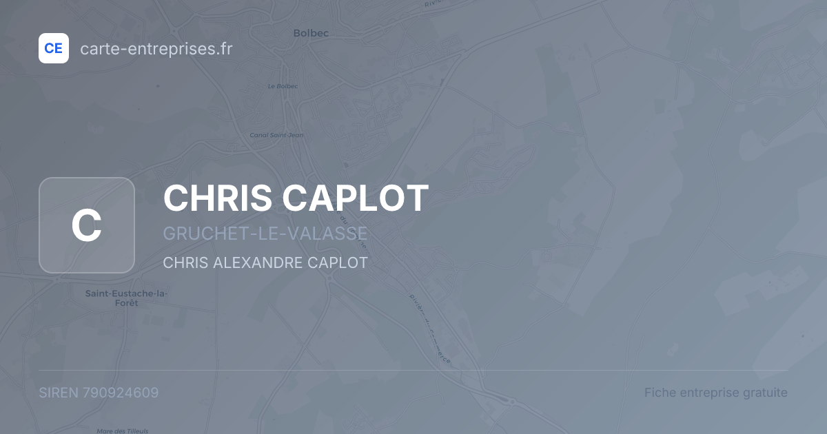 CHRIS CAPLOT — 790924609 — fiche entreprise