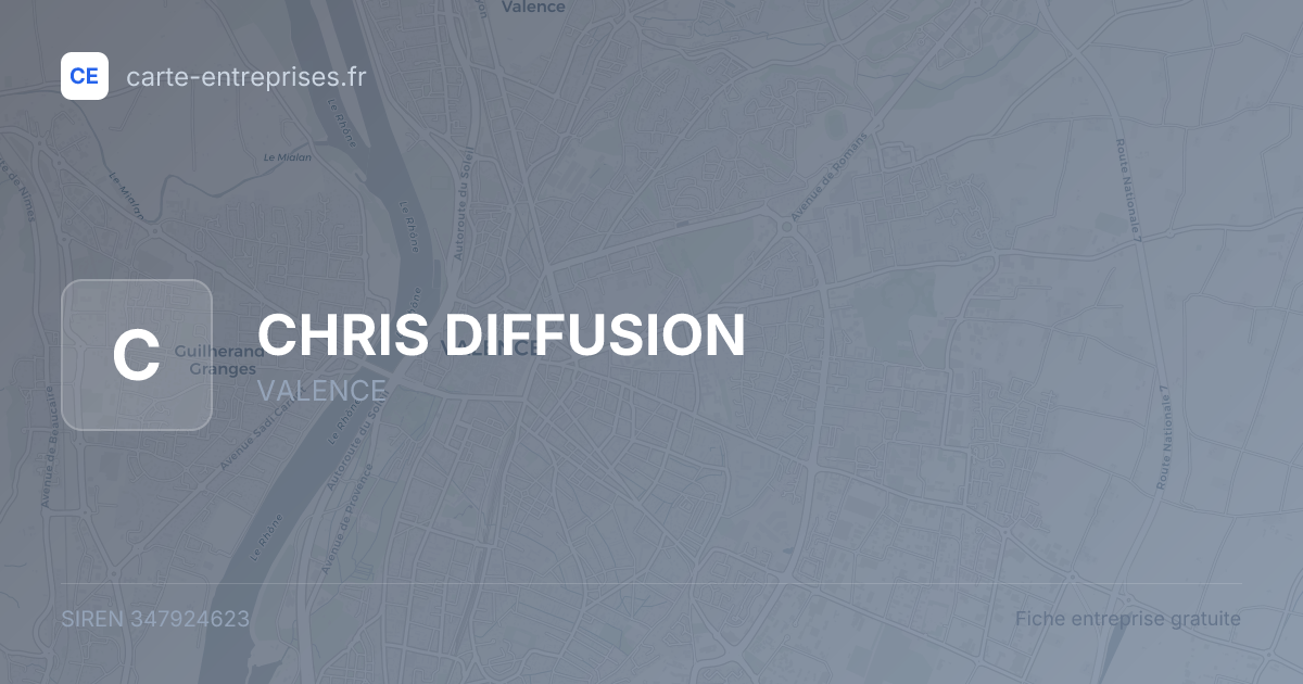 CHRIS DIFFUSION — 347924623 — fiche entreprise