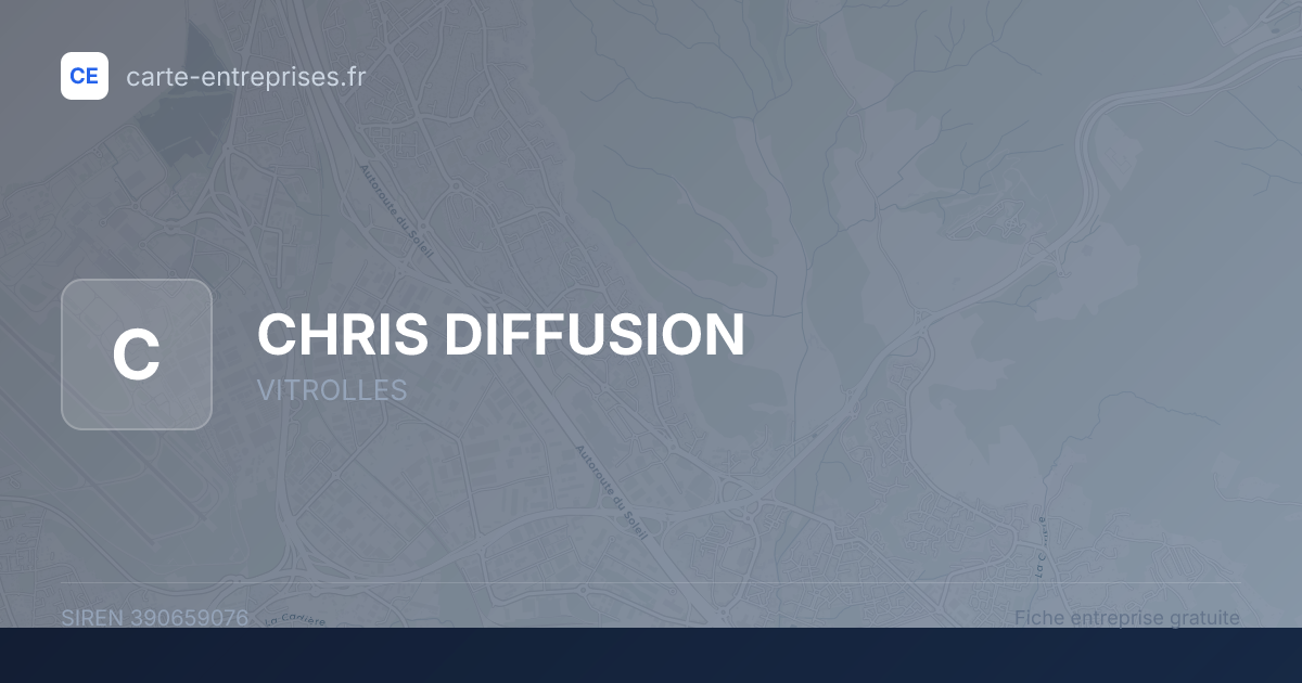 CHRIS DIFFUSION — 390659076 — fiche entreprise