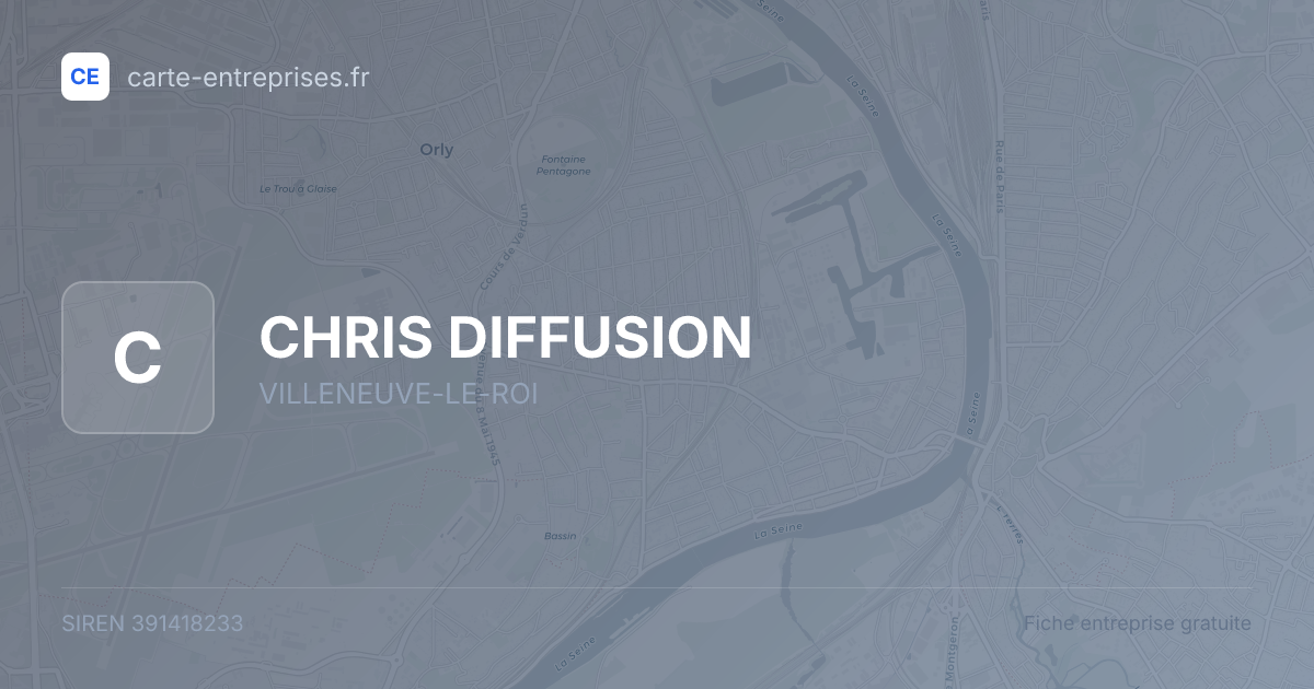 CHRIS DIFFUSION — 391418233 — fiche entreprise