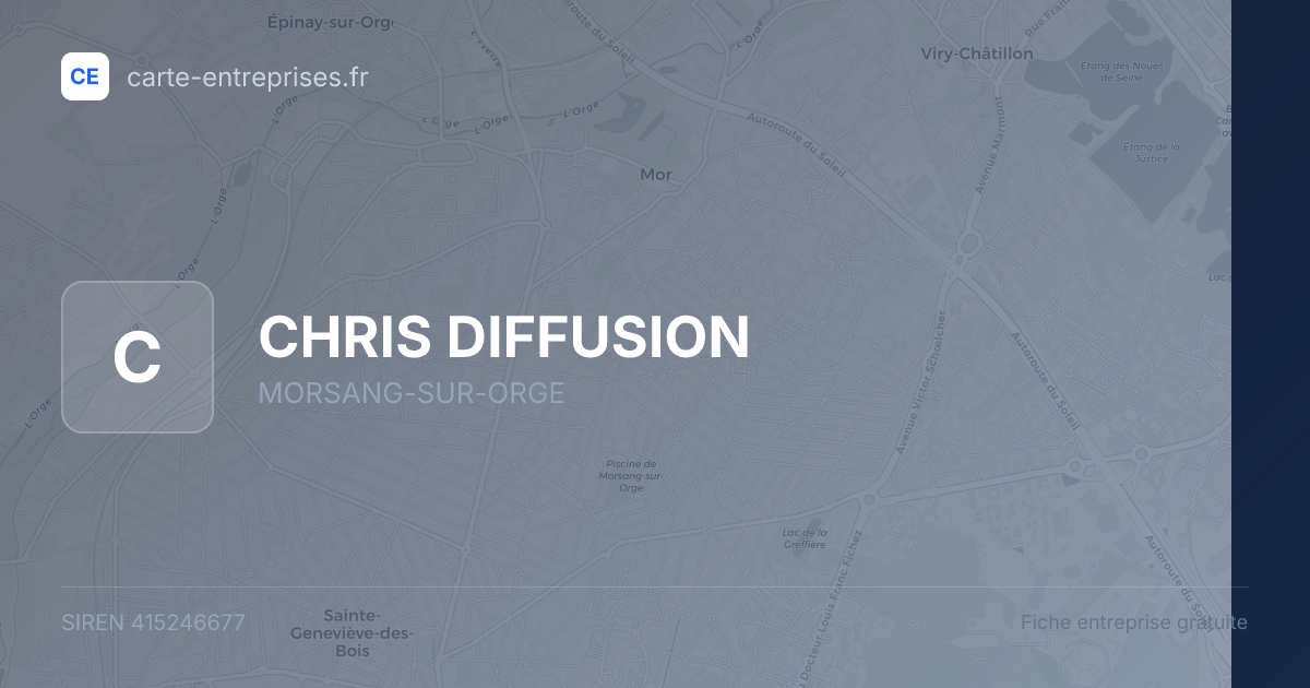 CHRIS DIFFUSION — 415246677 — fiche entreprise
