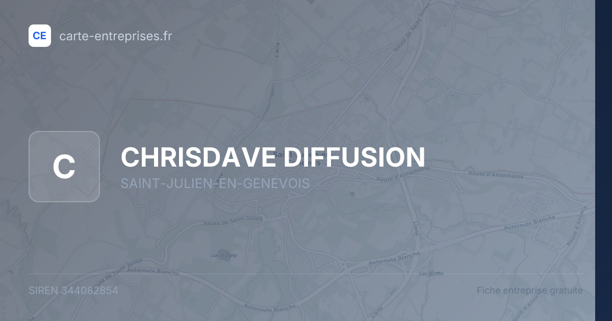 CHRISDAVE DIFFUSION — 344082854 — fiche entreprise
