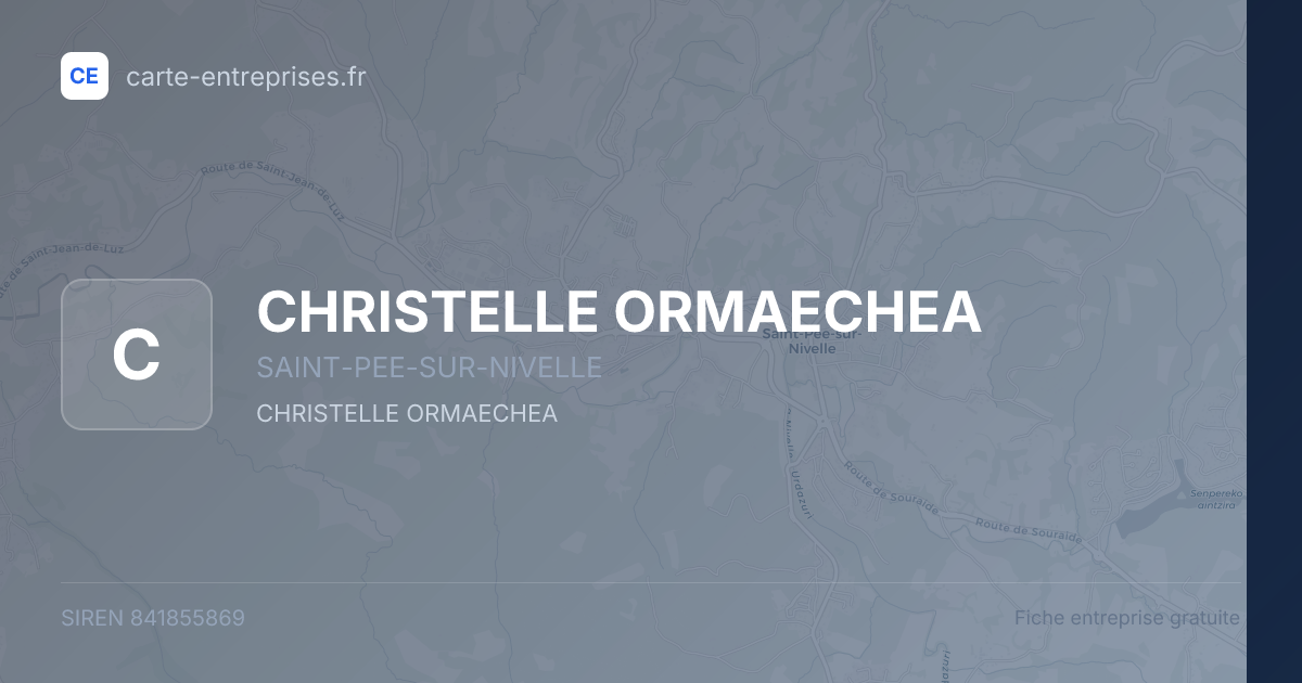 CHRISTELLE ORMAECHEA — 841855869 — fiche entreprise