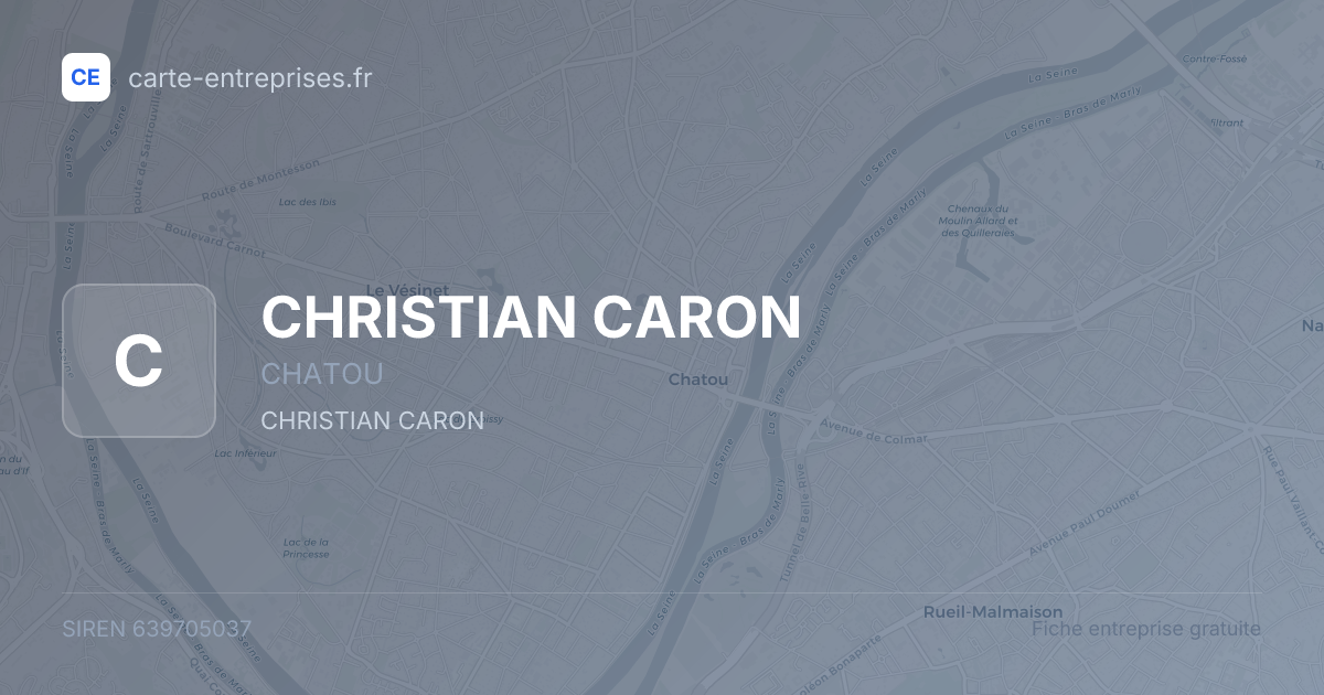 CHRISTIAN CARON — 639705037 — fiche entreprise