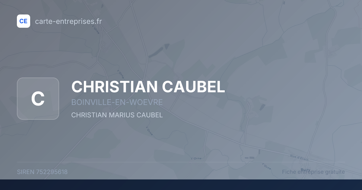 CHRISTIAN CAUBEL — 752295618 — fiche entreprise