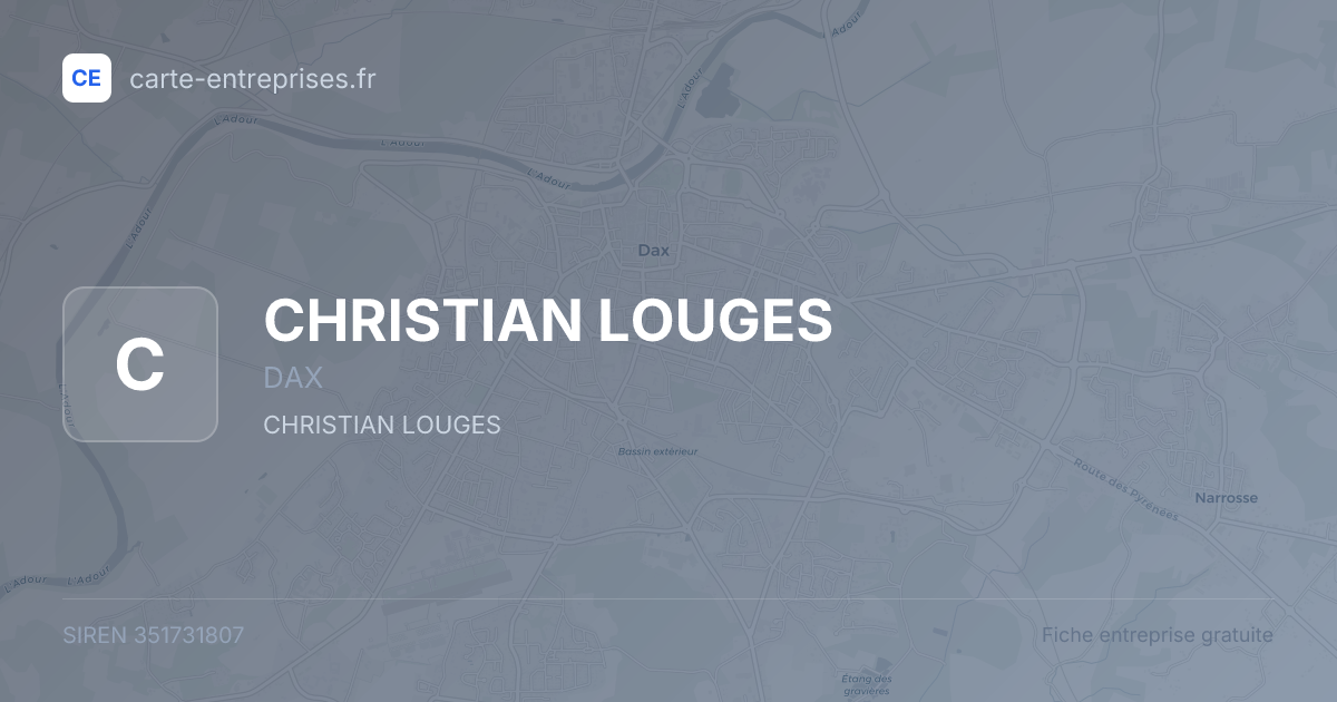 CHRISTIAN LOUGES — 351731807 — fiche entreprise