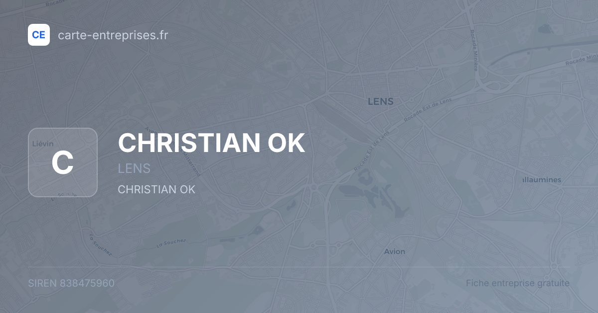 CHRISTIAN OK — 838475960 — fiche entreprise