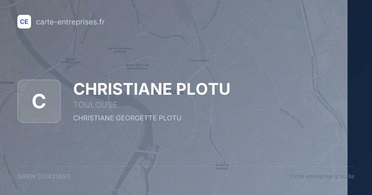 CHRISTIANE PLOTU — 331435693 — fiche entreprise