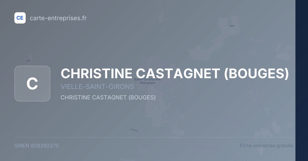 CHRISTINE CASTAGNET (BOUGES) — 828292375 — fiche entreprise