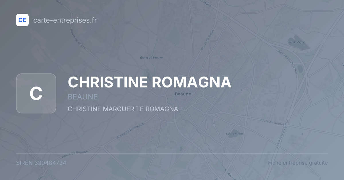 CHRISTINE ROMAGNA — 330484734 — fiche entreprise