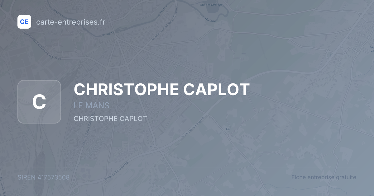 CHRISTOPHE CAPLOT — 417573508 — fiche entreprise