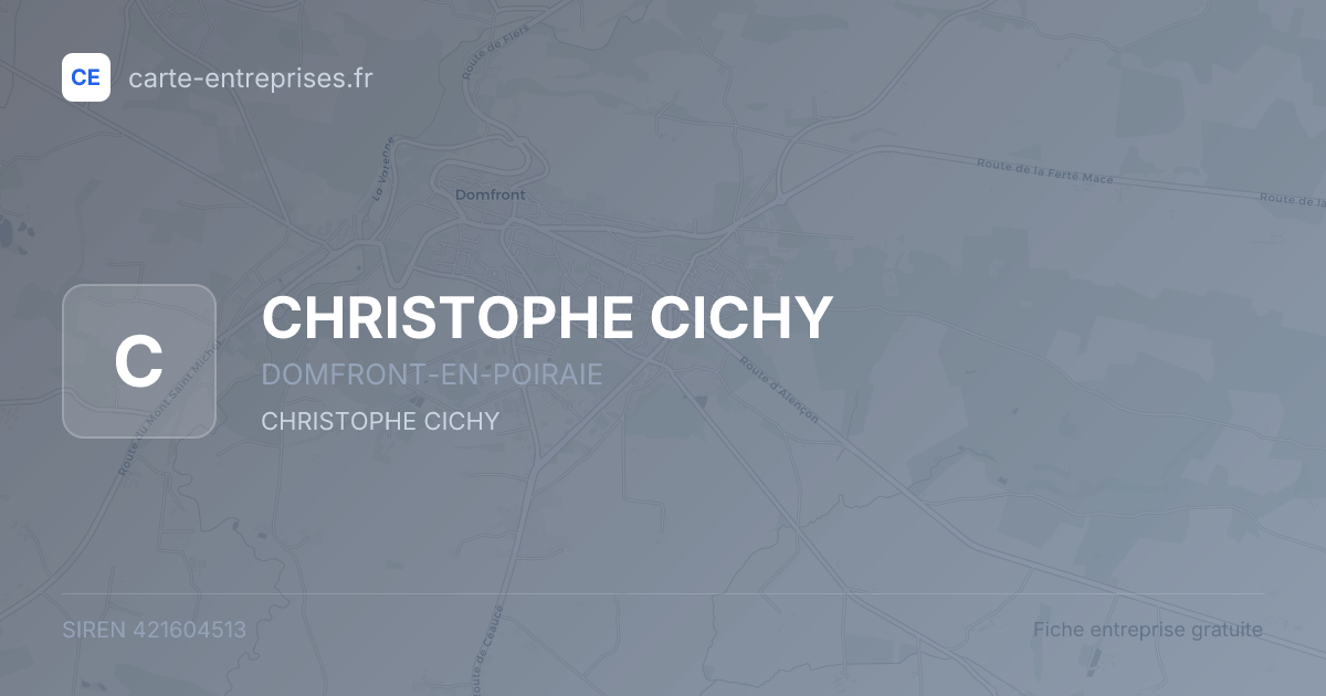 CHRISTOPHE CICHY — 421604513 — fiche entreprise