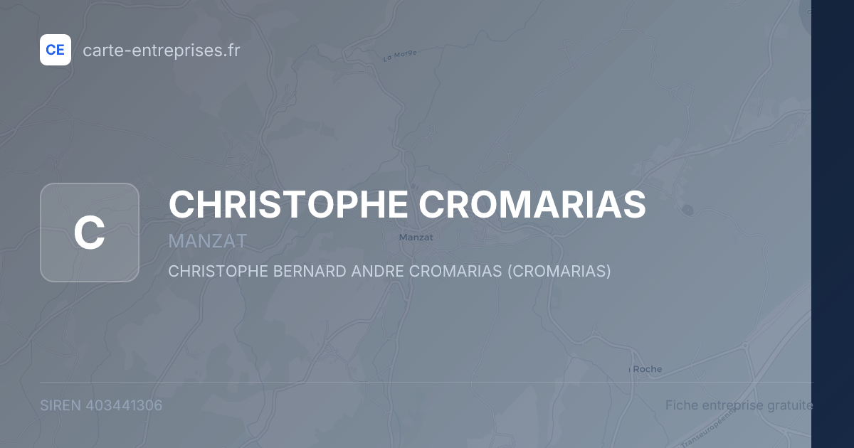 CHRISTOPHE CROMARIAS — 403441306 — fiche entreprise