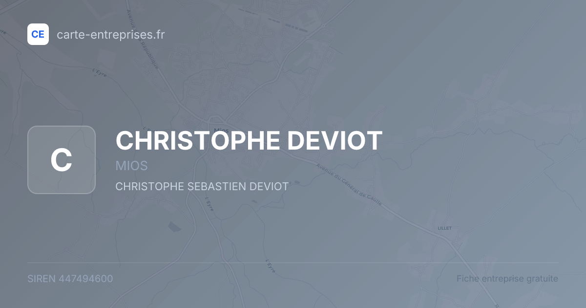 CHRISTOPHE DEVIOT — 447494600 — fiche entreprise