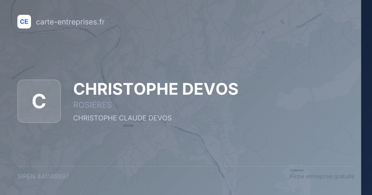 CHRISTOPHE DEVOS — 441148897 — fiche entreprise