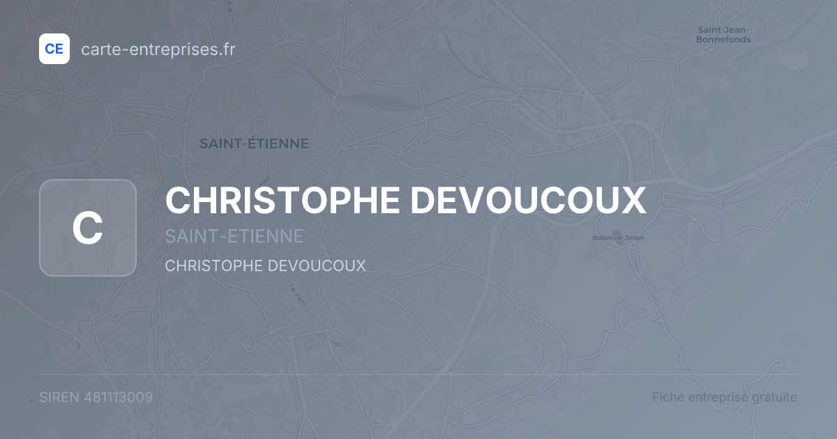 CHRISTOPHE DEVOUCOUX — 481113009 — fiche entreprise