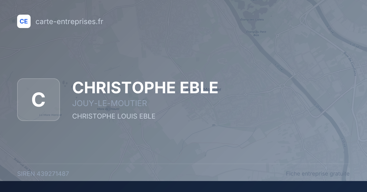 CHRISTOPHE EBLE — 439271487 — fiche entreprise