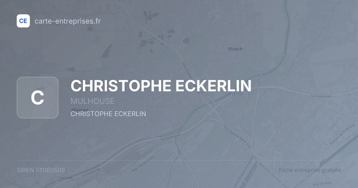 CHRISTOPHE ECKERLIN — 511160509 — fiche entreprise
