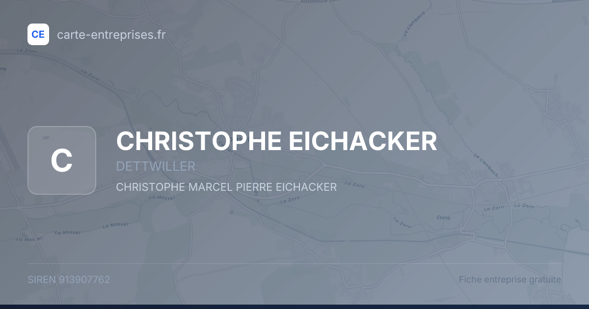 CHRISTOPHE EICHACKER — 913907762 — fiche entreprise
