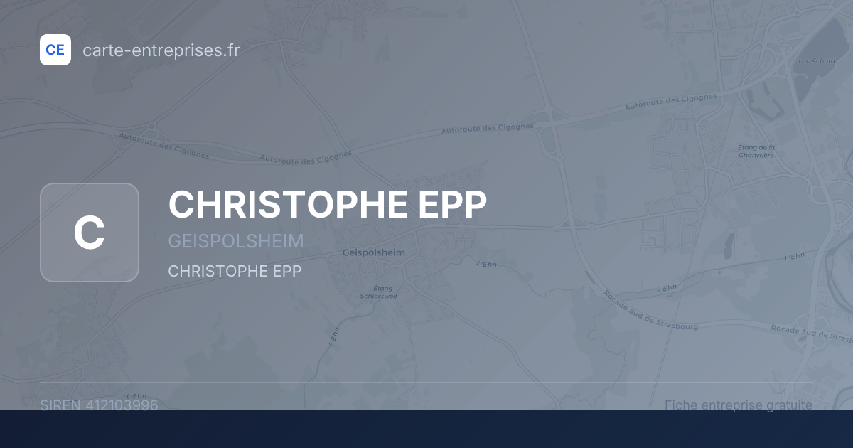 CHRISTOPHE EPP — 412103996 — fiche entreprise
