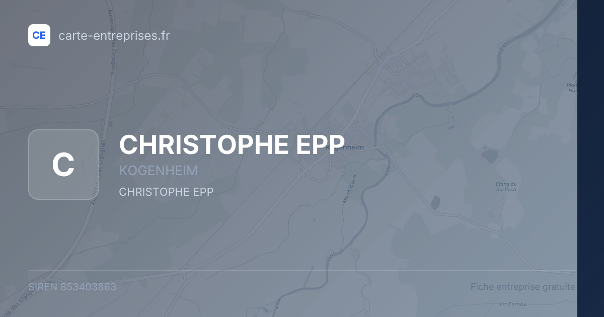 CHRISTOPHE EPP — 853403863 — fiche entreprise