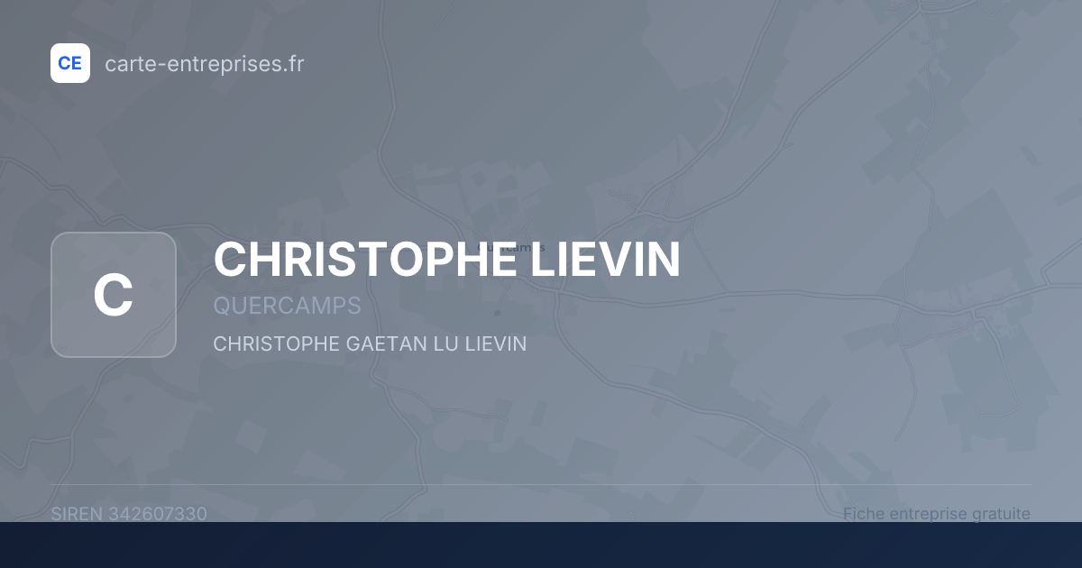 CHRISTOPHE LIEVIN — 342607330 — fiche entreprise
