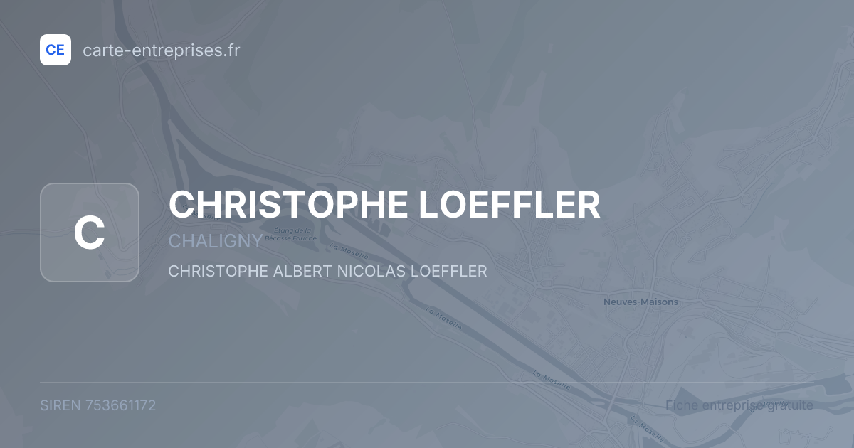 CHRISTOPHE LOEFFLER — 753661172 — fiche entreprise