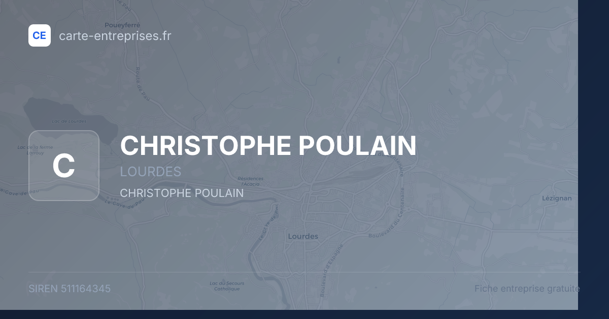 CHRISTOPHE POULAIN — 511164345 — fiche entreprise