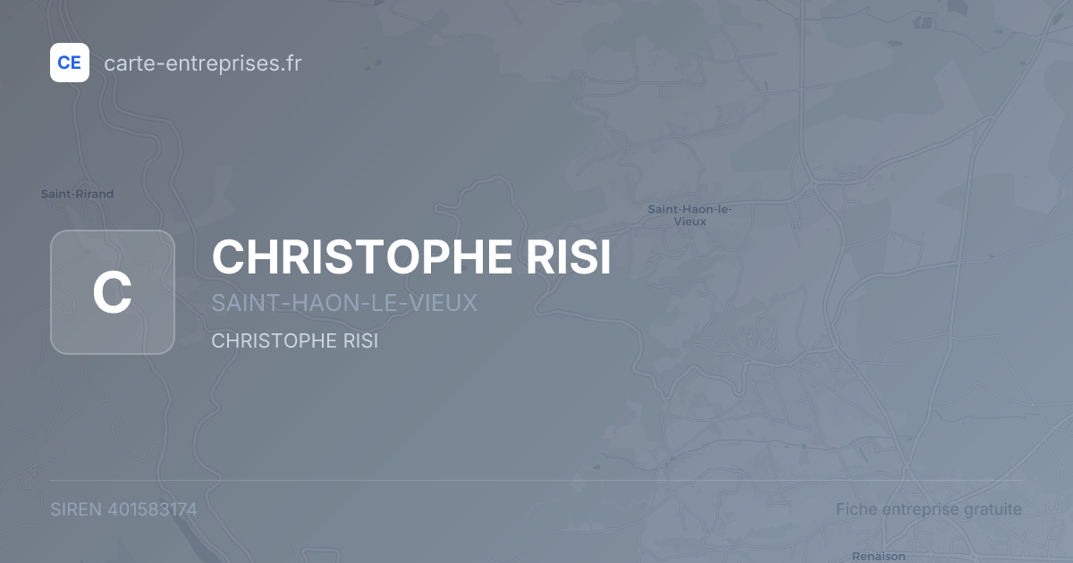 CHRISTOPHE RISI — 401583174 — fiche entreprise