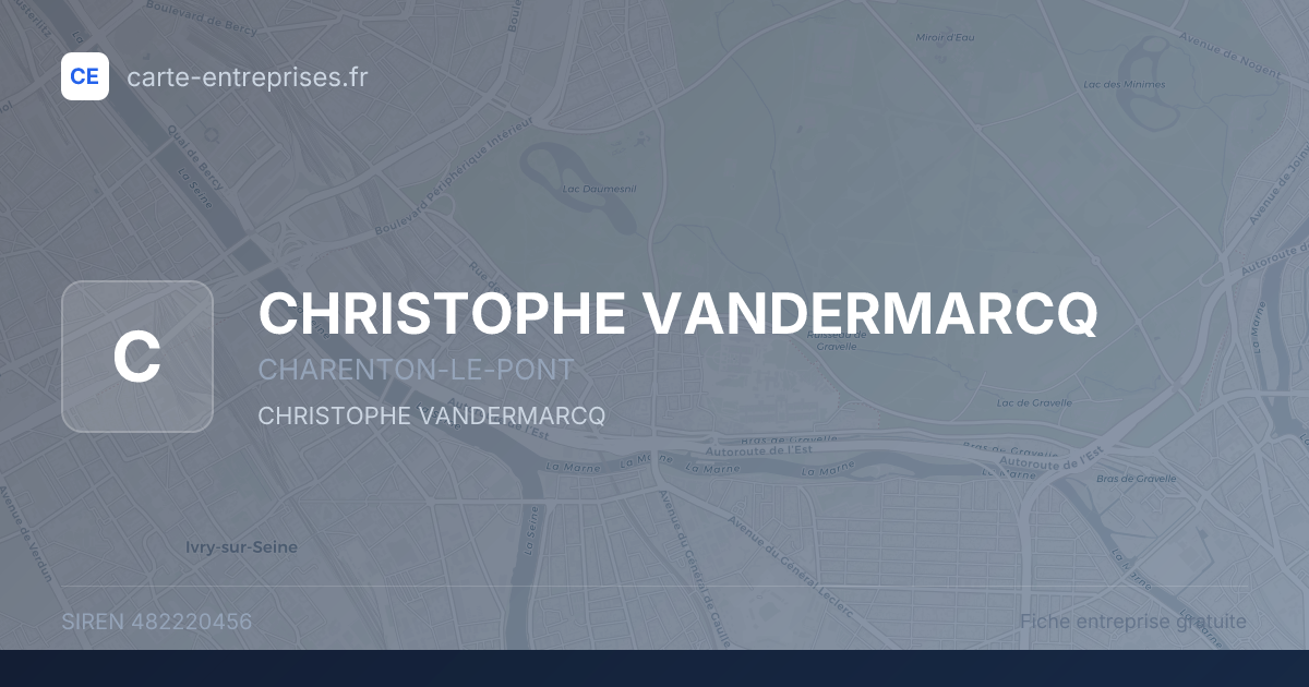 CHRISTOPHE VANDERMARCQ — 482220456 — fiche entreprise