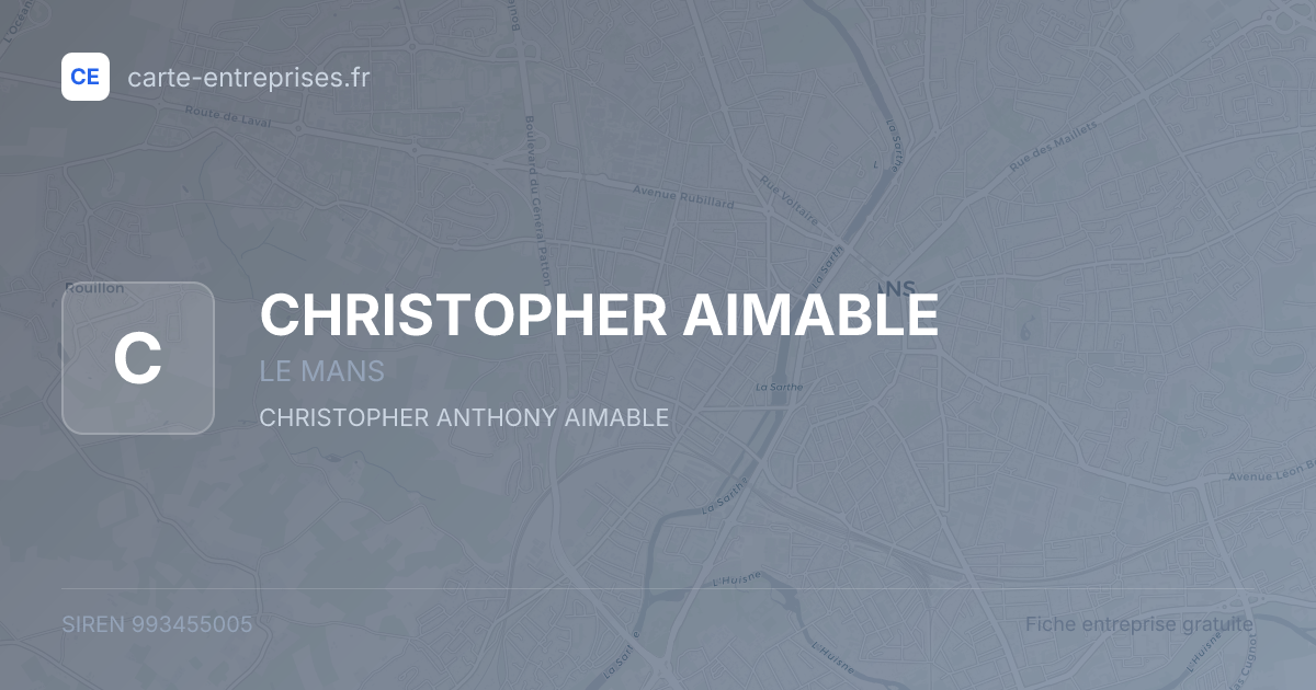 CHRISTOPHER AIMABLE — 993455005 — fiche entreprise