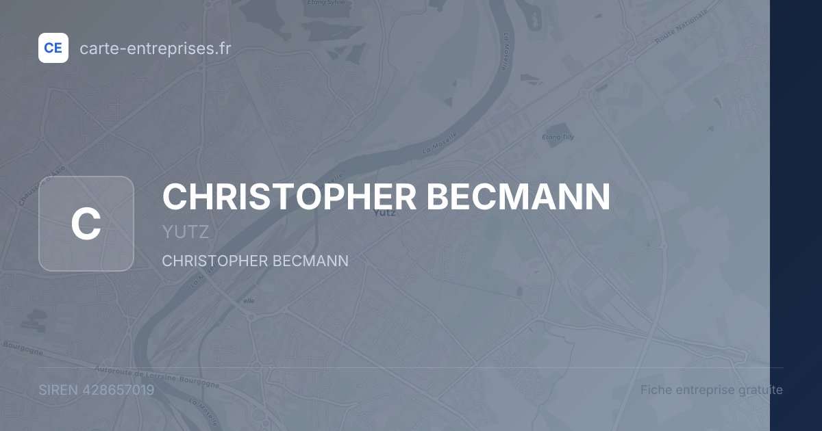 CHRISTOPHER BECMANN — 428657019 — fiche entreprise