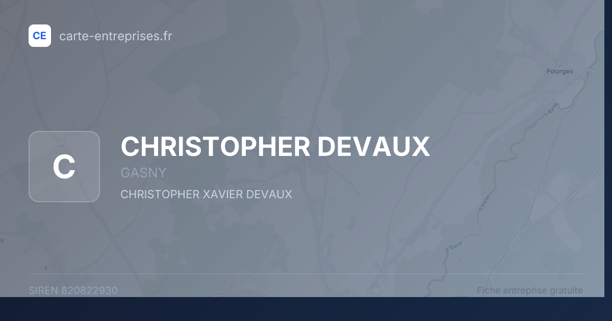 CHRISTOPHER DEVAUX — 820822930 — fiche entreprise