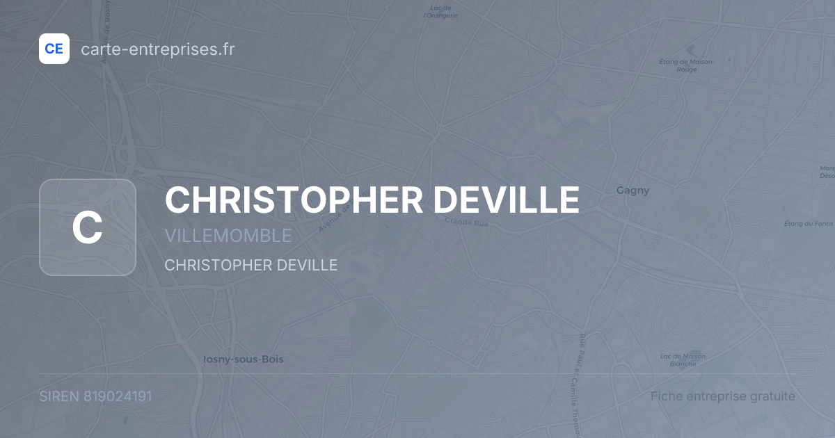 CHRISTOPHER DEVILLE — 819024191 — fiche entreprise