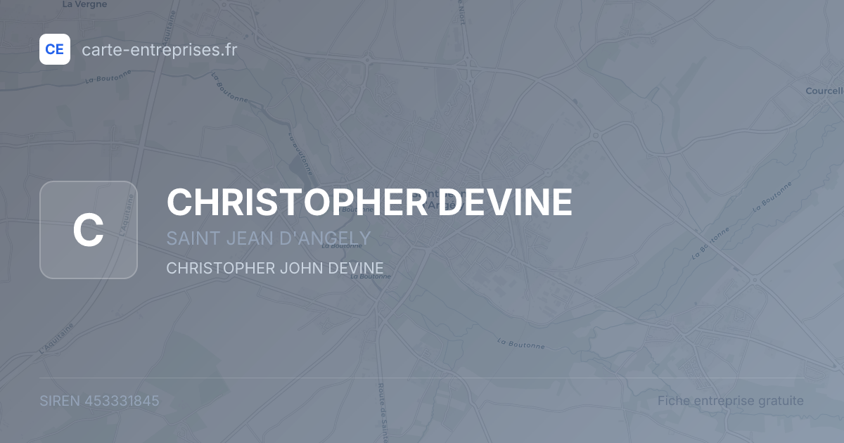 CHRISTOPHER DEVINE — 453331845 — fiche entreprise