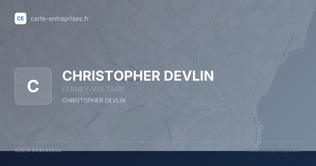 CHRISTOPHER DEVLIN — 844049940 — fiche entreprise